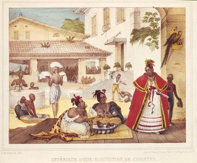 Interiör av en zigenares hus, Brasilien av Jean Baptiste Debret