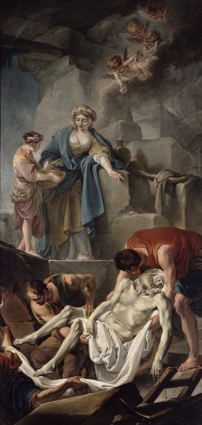 The Entombation of St. Andrew, 1760 av Jean Baptiste Deshays de Colleville