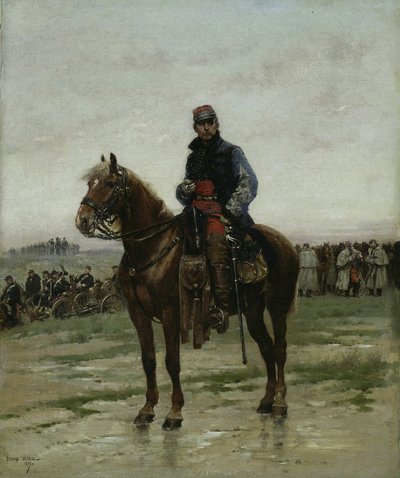 En beriden officer, 1877. av Jean-Baptiste Edouard Detaille