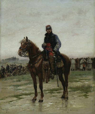 En beriden officer, 1877 av Jean-Baptiste Edouard Detaille