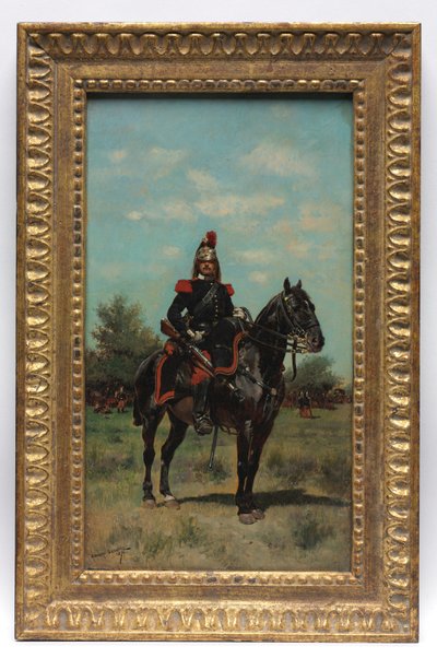 Dragonofficer till häst av Jean-Baptiste Edouard Detaille