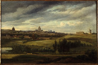 Utsikt över Paris, tagen från Gentillys höjder, 1815 (målning) av Jean Baptiste Gabriel Langlace