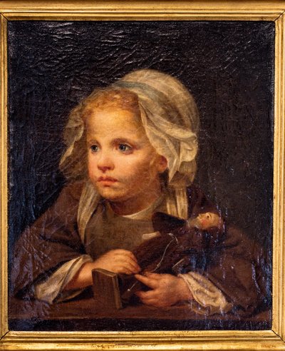 Flicka med kapucin av Jean Baptiste Greuze