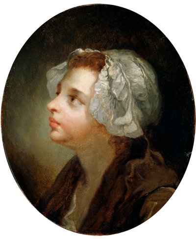 Head of a Girl, 1700-talet av Jean Baptiste Greuze