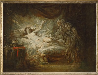 Jupiter och Aegina... av Jean Baptiste Greuze