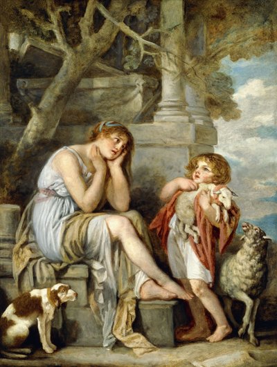 Cheri lamm, av Jean Baptiste Greuze