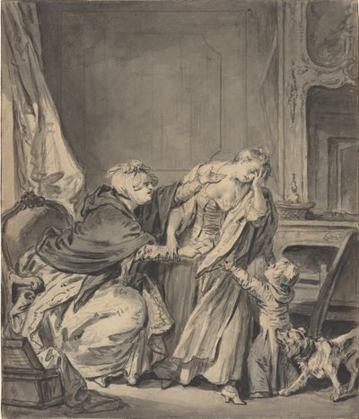 Den arga mamman av Jean Baptiste Greuze