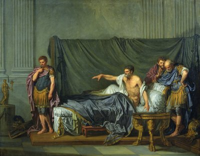 Kejsaren Severus tillrättavisar sin son, Caracalla, för att han ville mörda honom, 1769 av Jean Baptiste Greuze