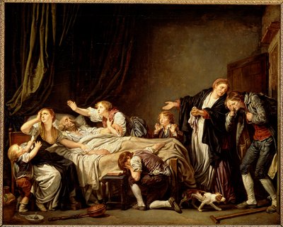 Sonen straffad (olja på duk av Jean Baptiste Greuze