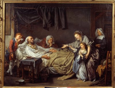 Välgörenhetsfrun. Målning av Jean Baptiste Greuze (1725-1805) av Jean Baptiste Greuze