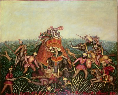 Tigerjakt, 1892 av Jean-Baptiste Guiraud