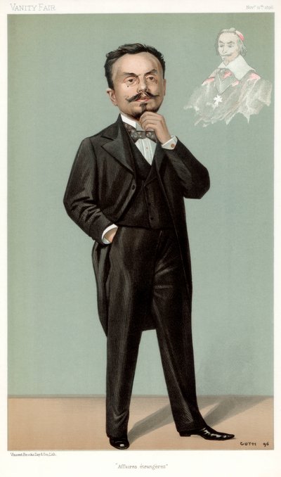 Foreign Affairs, Gabriel Hanotaux, fransk statsman, 1896 av Jean Baptiste Guth