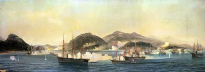 Andra slaget vid Shimonoseki, 5 september 1864, 1868 av Jean Baptiste Henri Durand Brager