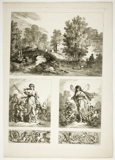 Plåt 22 av 38 från Oeuvres de J. B. Huet av Jean Baptiste Huet