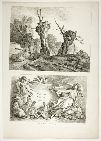 Plåt 25 av 38 från Oeuvres de J. B. Huet av Jean Baptiste Huet