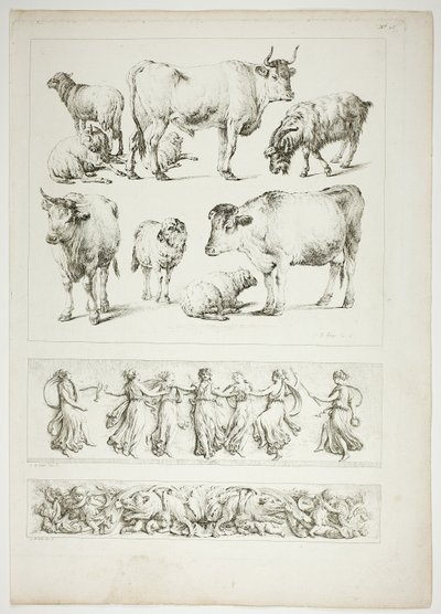 Plåt 26 av 38 från Oeuvres de J. B. Huet av Jean Baptiste Huet