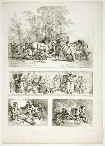 Plåt 27 av 38 från Oeuvres de J. B. Huet av Jean Baptiste Huet