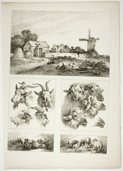 Plåt 28 av 38 från Oeuvres de J. B. Huet av Jean Baptiste Huet