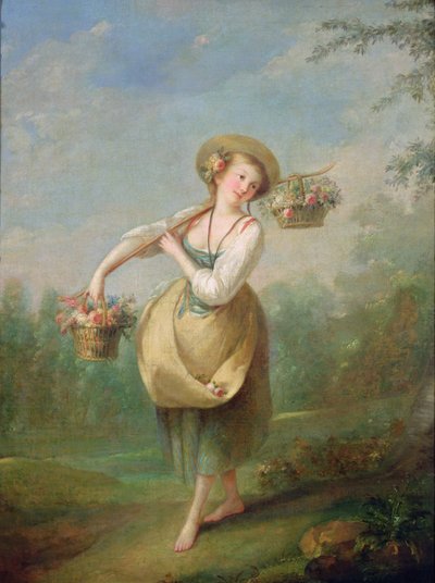 Blomstertjejen av Jean Baptiste Huet
