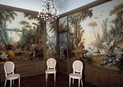 Utsikt över Demarteau vardagsrummet dekorerat av Jean Baptiste Huet (1745-1811) av Jean Baptiste Huet