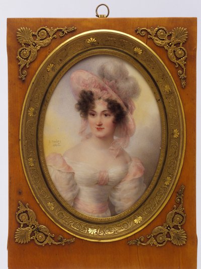 Mrs. Rufus Prime Augusta Temple Palmer, 1807-1840, 1828. av Jean Baptiste Isabey
