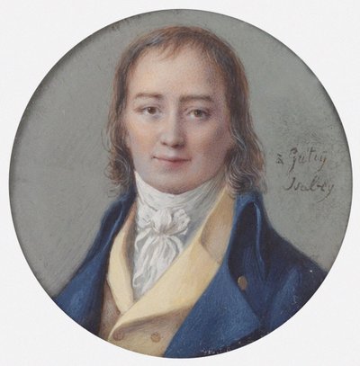 Porträtt av kompositören André Ernest Modeste Grétry 1741-1813, 1786-1788. av Jean Baptiste Isabey