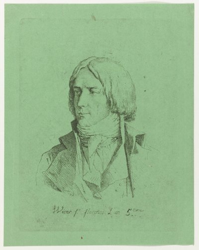 Porträtt av en okänd ung man av Jean Baptiste Joseph Wicar