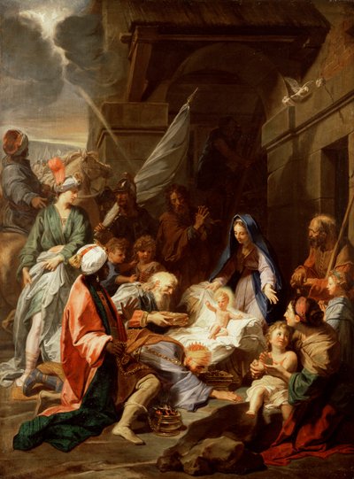 Tillbedjan av Magi, 170010 av Jean Baptiste Jouvenet