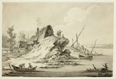 Rustik Seaside Scen av Jean Baptiste Le Prince