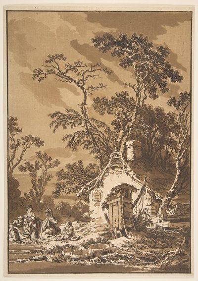 Tvättkvinnorna Tvättarna, 1771. av Jean Baptiste Le Prince