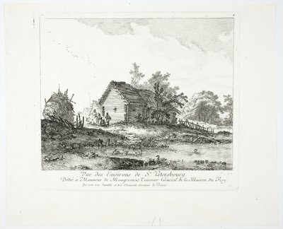Utsikt nära St. Petersburg av Jean Baptiste Le Prince