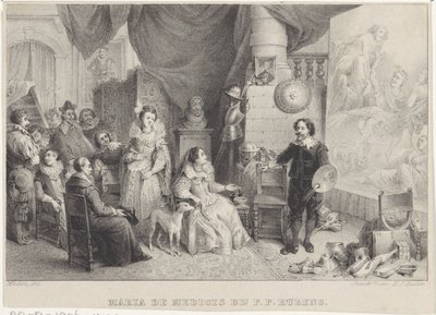 Maria de Medici med Rubens i sin studio av Jean Baptiste Madou
