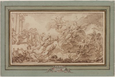 Boreas kidnappar Oreithyia, ca. 1755-1760. av Jean Baptiste Marie Pierre