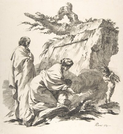 Flyg till Egypten, 1759. av Jean Baptiste Marie Pierre