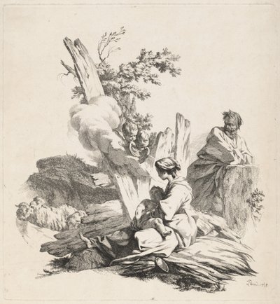 Vila på flykten till Egypten av Jean Baptiste Marie Pierre