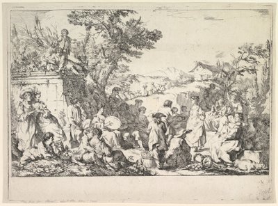Village Festival Village festival på den romerska landsbygden, ca. 1735-40. av Jean Baptiste Marie Pierre