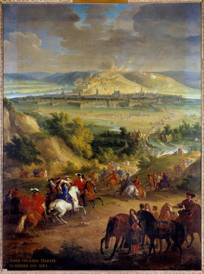 Namns säte i Belgien i juni 1692 av kung Ludvig XIV (1638-1715) Målning av Johannes Döparen Martin den äldre (1659-1735) Sön. 2,7x2 m av Jean Baptiste Martin