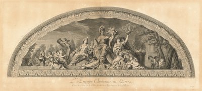 Kristna Europa i fred, centrum för Fridens salong bredvid drottningens kammare [pl. 45] av Jean Baptiste Masse