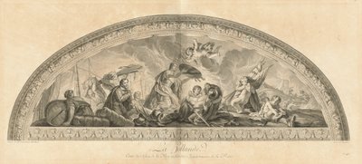 Holland, Centre of the Salon of Peace Mittemot drottningens lägenheter [pl. 48] av Jean Baptiste Masse