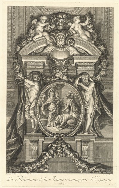 Frankrikes överlägsenhet erkänd av Spanien 1662 [pl. 17] av Jean Baptiste Masse
