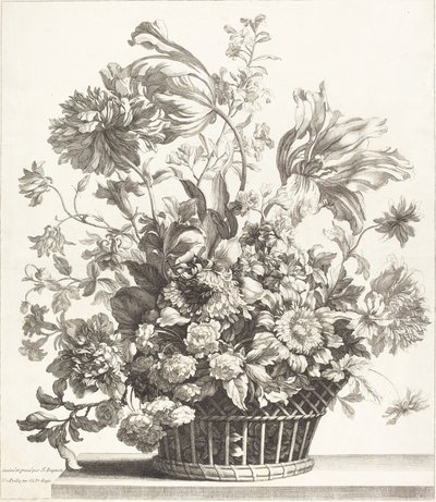 En korg med vårblommor av Jean Baptiste Monnoyer
