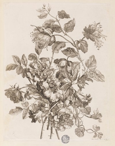 Tallrik från "The Book of All Kinds of Flowers from Nature" av Jean Baptiste Monnoyer