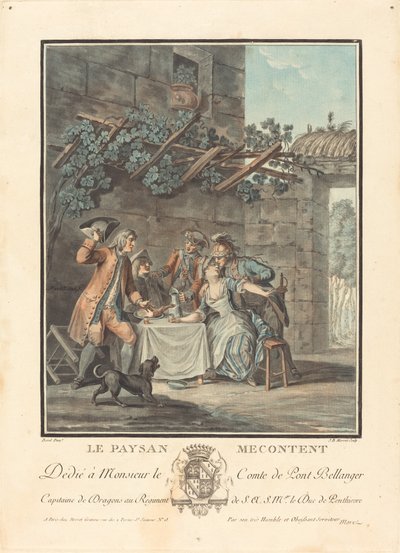 Den missnöjda bonden av Jean Baptiste Morret after Antoine Borel