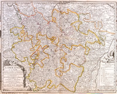 Frankreich (Region: Champagne-Ardenne, Lothringen, Elsass, Franche-Comté), Deutschland (Bundesland: Rheinland-Pfalz, Saarland) von Jean-Baptiste Nolin