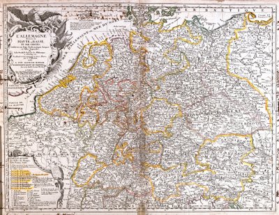 Karta över Tyskland (1703) (Skärv av Jean Baptiste Nolin