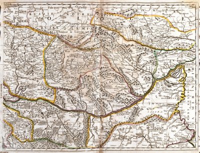Karta över Moravian Wallachia (Tjeckien) (gravyr av Jean Baptiste Nolin