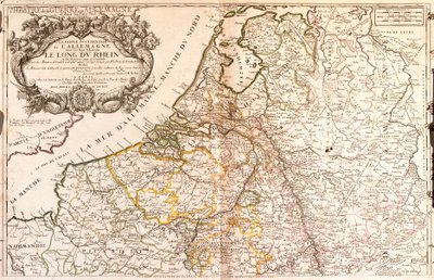 Karta över Västtyskland och Nederländerna av Jean Baptiste Nolin