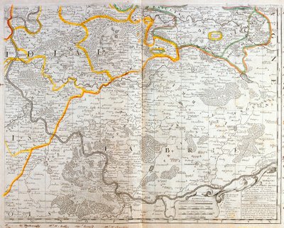 Karta över östra delen av Ile de France av Jean Baptiste Nolin