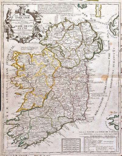 Karta över kungariket Irland, avliden till Marie d