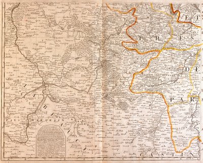 Karta över sydvästra Ile de France av Jean Baptiste Nolin
